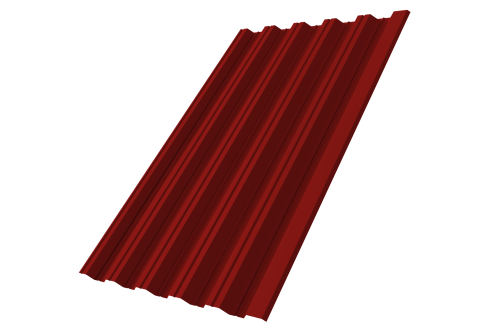 Профнастил НС35R 0,5 Satin RAL 3011 коричнево красный