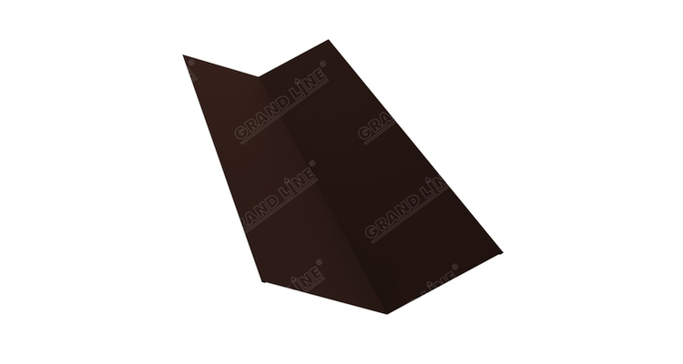 Планка ендовы верхней 145х145 0,4 PE с пленкой RAL 8017 шоколад (2м)