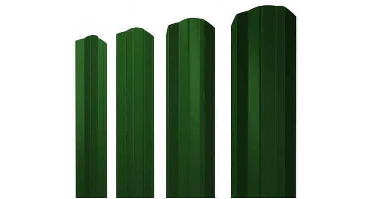 Штакетник М-образный В фигурный 0,45 PE RAL 6005 зеленый мох