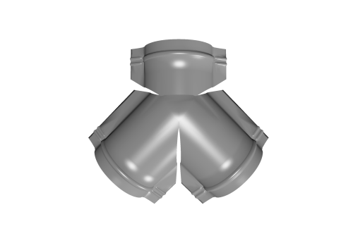 Тройник Y конька полукруглого 0,45 Drap с пленкой RAL 7004 сигнальный серый