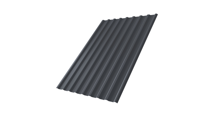 Профнастил С20R 0.4 PE-Matt-Double RAL 7024 мокрый асфальт
