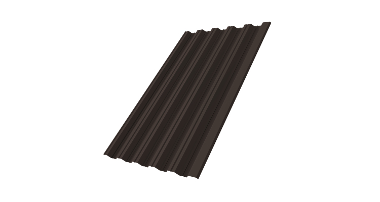 Профнастил НС35R 0,45 Drap-double TX RR 32 темно-коричневый