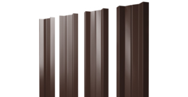 Штакетник М-образный А с прямым резом 0.45 Drap TX RAL 8017 шоколад