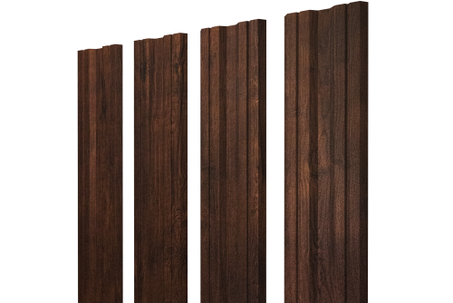 Штакетник Twin с прямым резом 0,45 Print-Double Premium Cherry Wood Dark F