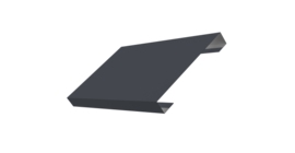 Ламель лицевая 150 забора жалюзи Texas стартовая/финишная для калиток и ворот 0,45 Drap-double TX RAL 7024 мокрый асфальт