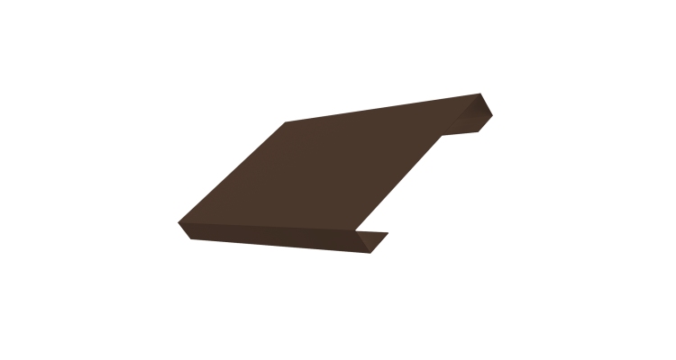 Ламель лицевая 150 забора жалюзи Texas стартовая/финишная для калиток и ворот 0,45 Drap-double TX RAL 8017 шоколад