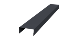 Крышка 30х20 жалюзи Texas 0,45 Drap TwinColor RAL 7024 мокрый асфальт (3м)