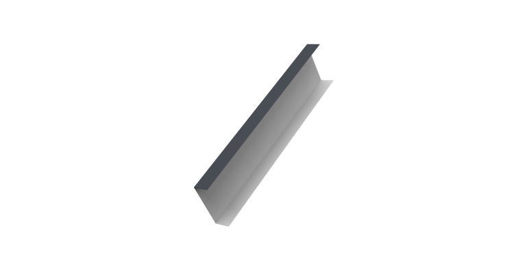 Декоративная накладка на столб универсальная 60х60 для забора жалюзи 0,5 Drap RAL 7024 мокрый асфальт (1,8м)