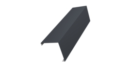 Декоративная накладка на столб универсальная угловая 62х55 для забора жалюзи 0,5 PurLite Matt RAL 7024 мокрый асфальт (1,8м)