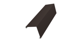 Декоративная накладка на столб универсальная угловая 62х55 для забора жалюзи 0,5 PurLite Matt RR 32 темно-коричневый (1,8м)