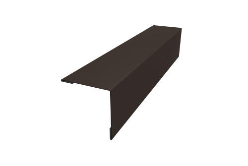 Планка завершающая 50х50 жалюзи Milan 0,5 Satin RR 32 темно-коричневый (2,5м)